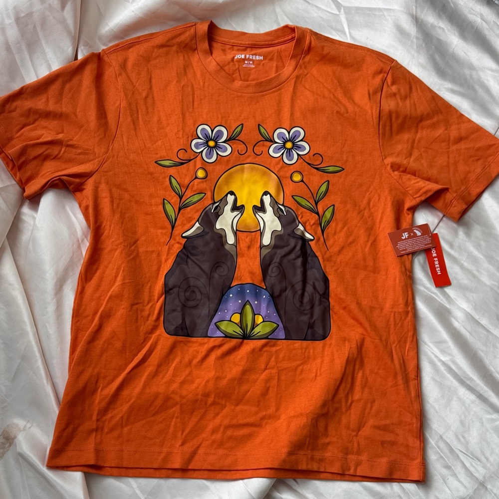 Joe Fresh x Morningstar Designs - Orange Graphic T-Shirt unisex